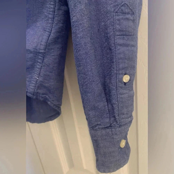 American Eagle Outfitter Men’s Dark Blue Collared Button Cotton Shirt Like New S - Picture 4 of 9
